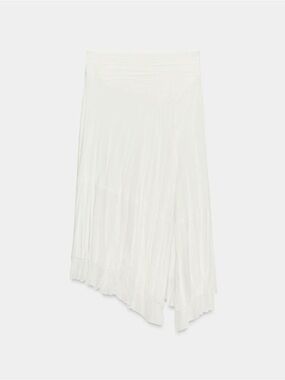 Zara Women’s White Asymmetric Midi Skirt
